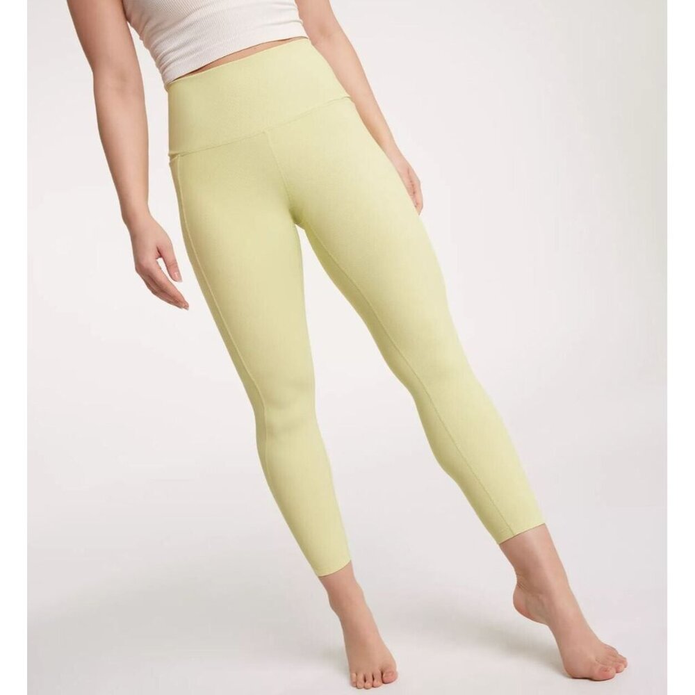 High-Rise Lemon Yellow Leggings - Women's Active Legging